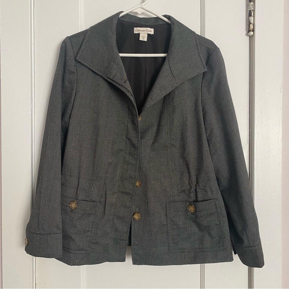 Coldwater Creek Charcoal Women's jacket size P10
